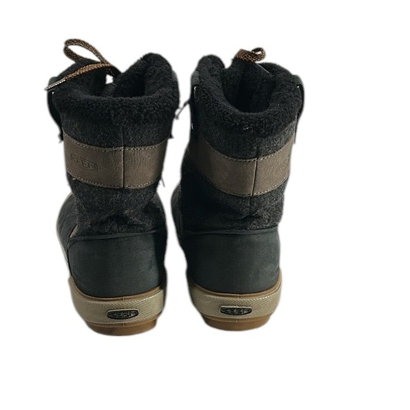 Keen Black & Tan Lace Up Elsa Winter Waterproof Winter Boots US Size 9.5 - Picture 7 of 8